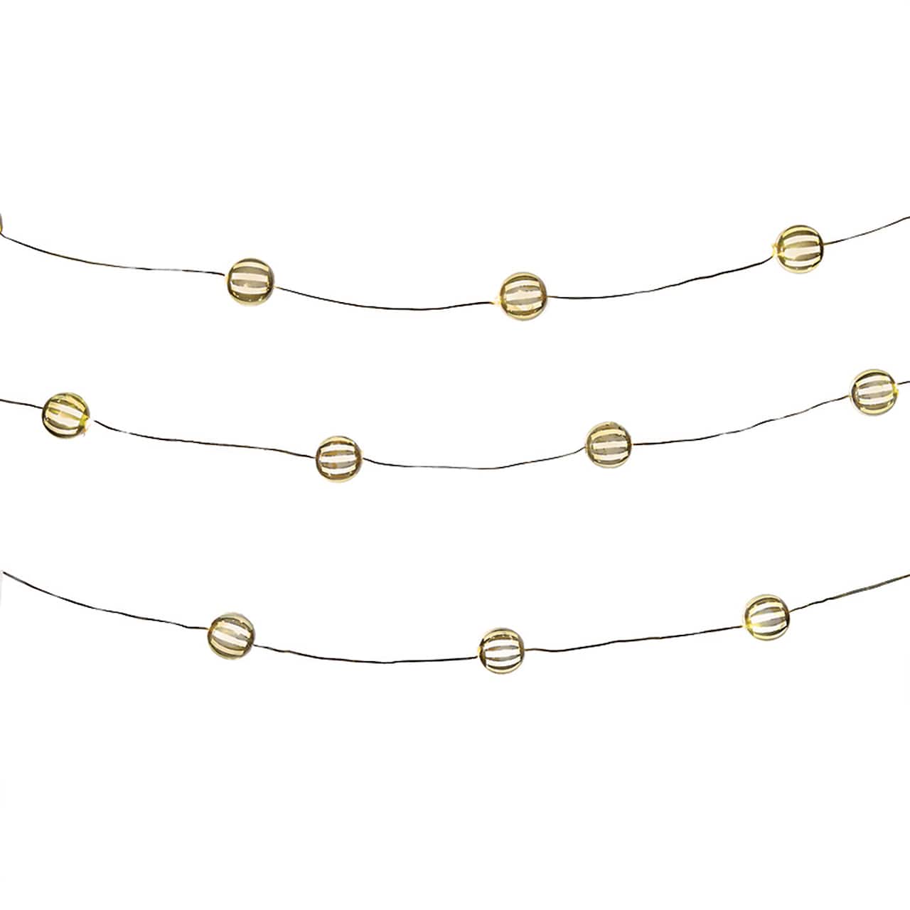 Apothecary & Company™ Decorative LED String Lights, Striped Micro Balls